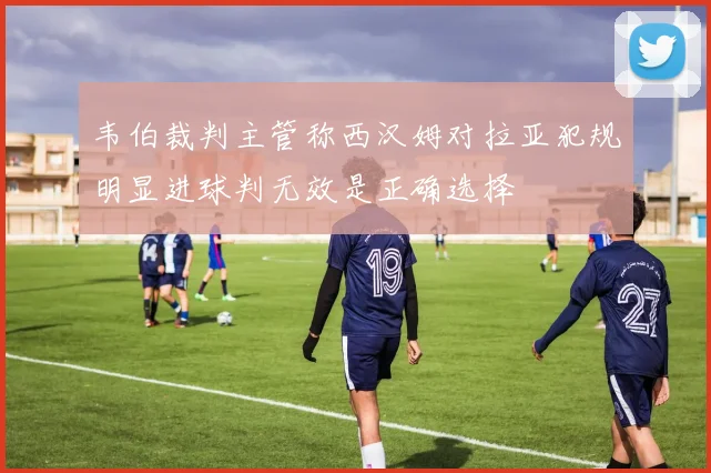 韦伯裁判主管称西汉姆对拉亚犯规明显进球判无效是正确选择